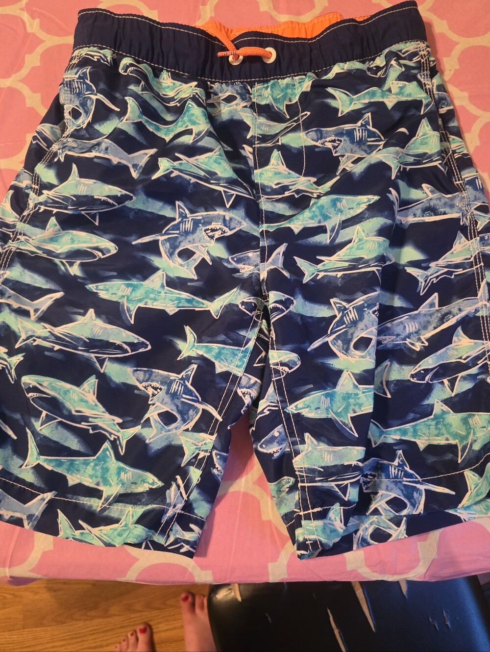 GAP Kids Orange and Navy Swim Shorts